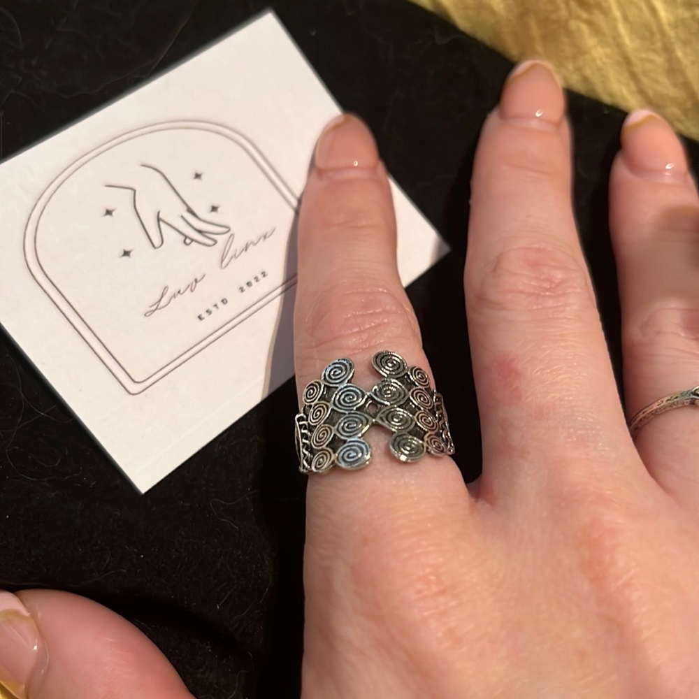 Spirals silver ring